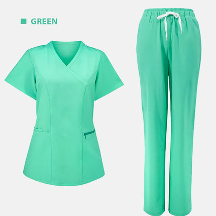 Slim fitting Surgical working clothes Doctor Nurse Nursing Uniforms Women Medical Workwear Spa Dentist Lab Clinic vet Scrub Suit-KarWorkwear