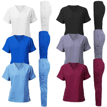 Beauty Salon Uniform Medical Clothes Scrub Suit Uniformes Tshirts Short Sleeve Dhypocrate Medical Work Clothes Nurse Blouses-KarWorkwear