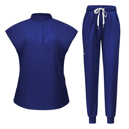 High Quality Spa Uniforms Unisex V-Neck Work Clothes Pet Grooming Institution Scrubs Set Medical Suits Clothes Scrubs Tops Pants-KarWorkwear