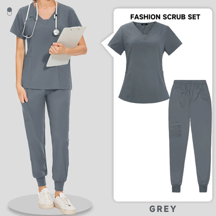 Wholesale Medical Service Scrubs Set Nurse Scrub Suit Hospital Doctor Work Clothes Surgical Uniform Multicolor Jogging Top Pants-KarWorkwear
