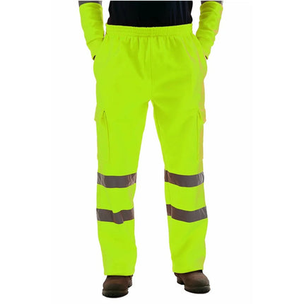 Mens Work Uniform Bottoms Safety Sweat Pants Striped Reflective Pants Loose Mens Jogging Trousers Joggers Patchwork Workwear