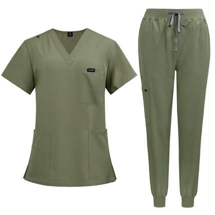Multilcolors Hospital Medical Scrub Suits Uniform Women Men Scrubs Set Beauty Work Clothes Nurse Accessories Dental Surgery Suit-KarWorkwear
