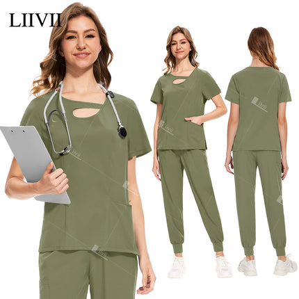 Fashion Personality Medical Uniforms Wholesale Operating Room Scrubs Set Nurse Uniforms Hospital Clothes Dental Surgery Workwear-KarWorkwear