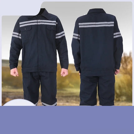 High Visibility 100% Cotton Safety Working Jacket Pants Trousers Workwear Coal Miner Welding Suit Mehanic Repairman Work Uniform-KarWorkwear
