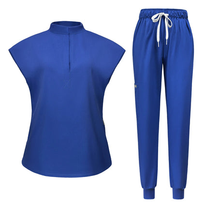 High Quality Spa Uniforms Unisex V-Neck Work Clothes Pet Grooming Institution Scrubs Set Medical Suits Clothes Scrubs Tops Pants-KarWorkwear