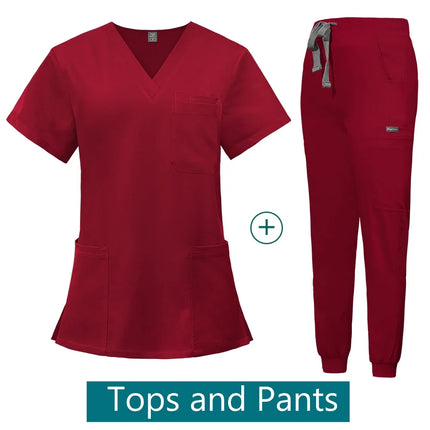 Scrubs Medical Uniforms Woman Multicolour SPA Beauty Uniform Dentist Veterinary Working Clothes Unisex Pharmacy Clinic Scrub New-KarWorkwear