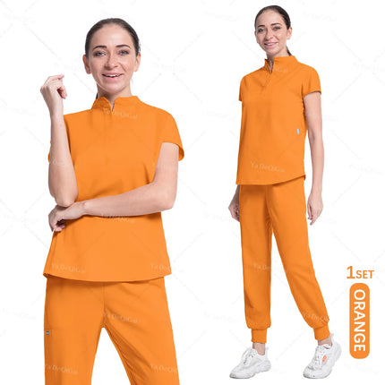 Jogger Sports Suit High Quality Solid Color Women's New Medical Operating Room Medical Uniform Scrubs Doctor Nurse Suit Unisex-KarWorkwear