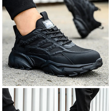 White Safety Shoes Men Steel Toe Boots Work Sneakers Anti-smash Anti-puncture Indestructible Shoes Sport Men Protective Shoes-KarWorkwear