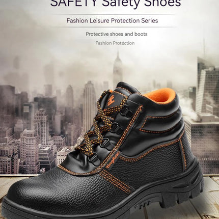 Wear-resisting Men Work Safety Boots Anti-smash Anti-puncture Work Sneakers Waterproof Boots Indestructible Protective Work Boot