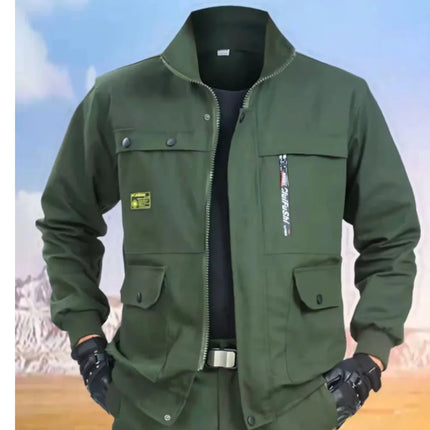 Men's work protective clothing, welding and anti scalding, construction workwear, top and pants set, labor protective clothing