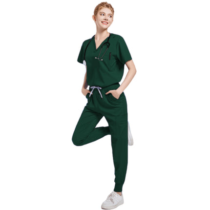 Handwashing Clothe Split Suit Short Sleeved Hand Brushing Pet Dentist Nurse Work Clothes Men Medical Care Clothes Nurse Uniform-KarWorkwear