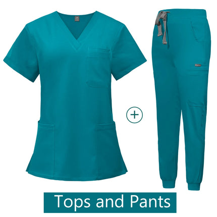 Scrubs Medical Uniforms Woman Multicolour SPA Beauty Uniform Dentist Veterinary Working Clothes Unisex Pharmacy Clinic Scrub New-KarWorkwear