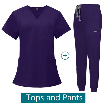 Scrubs Medical Uniforms Woman Multicolour SPA Beauty Uniform Dentist Veterinary Working Clothes Unisex Pharmacy Clinic Scrub New-KarWorkwear