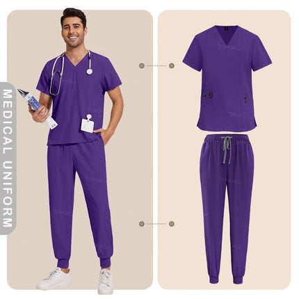 Nurse Uniforms Woman Hospital Doctor Men's Medical Sweatshirt Nursing Pants Unisex Workshop Uniforms Beauty SPA Work Clothes New-KarWorkwear