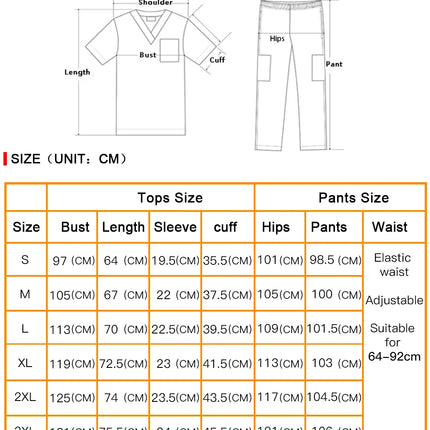 Short Sleeve Scrub Top Surgical Medical Uniform Women Nursing Uniform Nurse Workwear Dentist Surgery Uniform Scrub Blouse Unisex-KarWorkwear