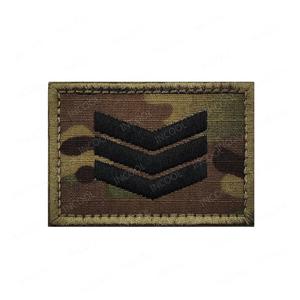 UK Flag IR Reflective Embroidered Patches Appliqued Uniform Rank Shoulder Armband MP MED For Cap