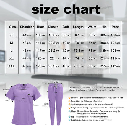 Nurse Uniform Fashionable V-neck Uniform Set Mens Scrub Medical Scrub Women Pet Shop Clinic Pharmacy Workwear Beautician Uniform