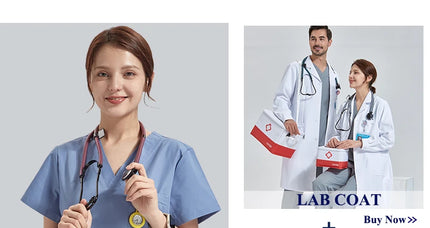 Ultra Light Scrub Set Medical Nurse Uniform for Women Men Hospital Doctor Workwear Poplin Fabric Veterinary Surgical Outfit 8020-KarWorkwear