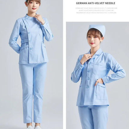 White Short Sleeve scrubs uniforms women Pet Grooming Clinic Nursing Clothes Workwear Nurse Scrub Work Pink Medical Uniform-KarWorkwear