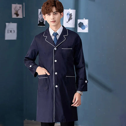 Wholesale High Quality Multicolor Vet Scrub Long Sleeve Medical Uniform Nurse Coat Dentist Work White Coats Slim Uniforms-KarWorkwear