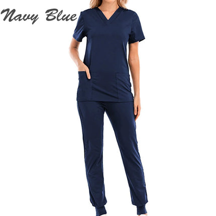 Pet Beauty Agency uniform nurse uniform medical uniform V-collar nursing frosted uniform salon SPA Women's suits suits s-KarWorkwear