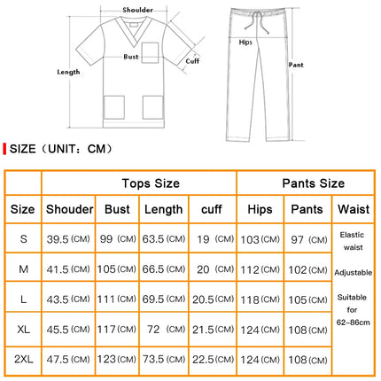 Clearance Scrubs Nursing Uniforms for Women Men Anesthetist Set Tops and Jogger Pants Thin Fabric Operating Room Doctor Workwear-KarWorkwear