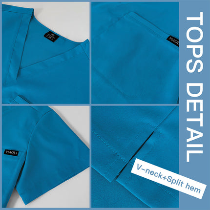 Unisex Scrub Suits Doctor Set Men Tops+Jogger Pants Surgical Workwear Dental Clinic Work Clothes Hospital Doctor Nursing Uniform-KarWorkwear