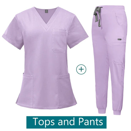 Scrubs Medical Uniforms Woman Multicolour SPA Beauty Uniform Dentist Veterinary Working Clothes Unisex Pharmacy Clinic Scrub New-KarWorkwear