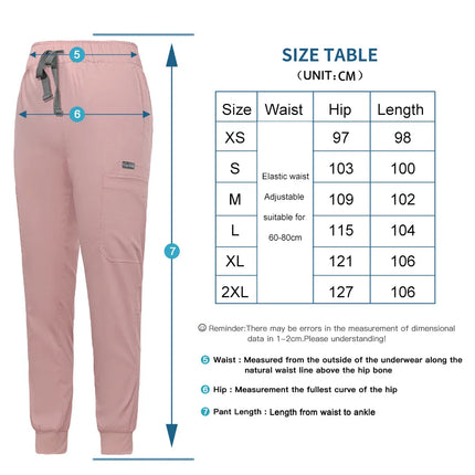 Unisex Jogger Pants Dentist Pants Solid Color Beauty Salon Nursing Men Jogging Pants Spa Uniform Pants Pet Medical Doctor Scrub-KarWorkwear