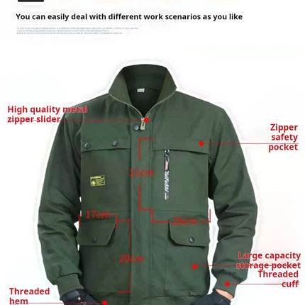 Men's work protective clothing, welding and anti scalding, construction workwear, top and pants set, labor protective clothing