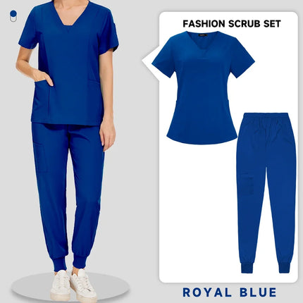 Wholesale Medical Service Scrubs Set Nurse Scrub Suit Hospital Doctor Work Clothes Surgical Uniform Multicolor Jogging Top Pants-KarWorkwear
