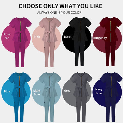 Beauty Salon Work Uniforms Short-sleeved Health Service Work Suit Pet Scrubs Costume Women Clothes Scrubs Medical Uniforms Women-KarWorkwear