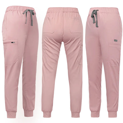 Unisex Jogger Pants Dentist Pants Solid Color Beauty Salon Nursing Men Jogging Pants Spa Uniform Pants Pet Medical Doctor Scrub-KarWorkwear