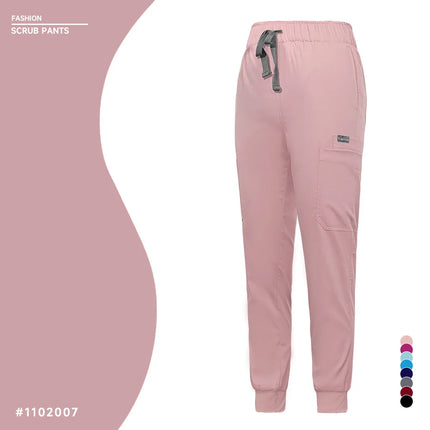 Unisex Jogger Pants Dentist Pants Solid Color Beauty Salon Nursing Men Jogging Pants Spa Uniform Pants Pet Medical Doctor Scrub-KarWorkwear