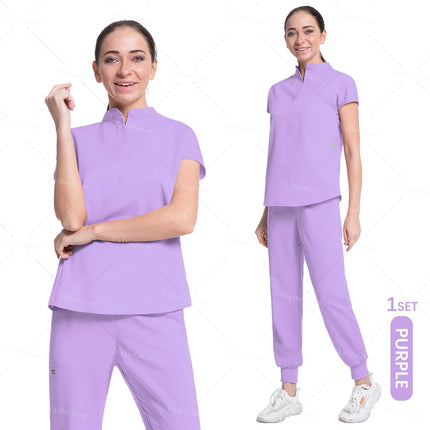Jogger Sports Suit High Quality Solid Color Women's New Medical Operating Room Medical Uniform Scrubs Doctor Nurse Suit Unisex-KarWorkwear