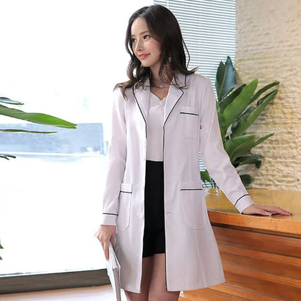 Wholesale High Quality Multicolor Vet Scrub Long Sleeve Medical Uniform Nurse Coat Dentist Work White Coats Slim Uniforms-KarWorkwear