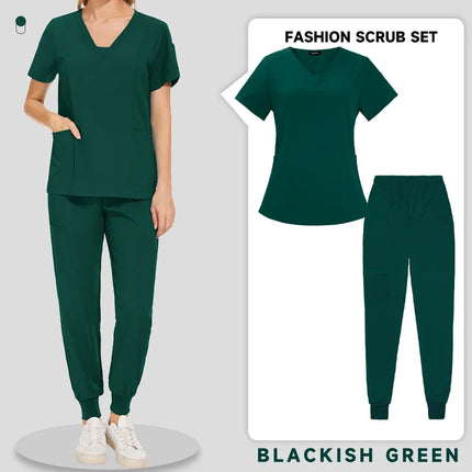 Wholesale Medical Service Scrubs Set Nurse Scrub Suit Hospital Doctor Work Clothes Surgical Uniform Multicolor Jogging Top Pants-KarWorkwear