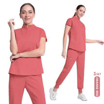 Jogger Sports Suit High Quality Solid Color Women's New Medical Operating Room Medical Uniform Scrubs Doctor Nurse Suit Unisex-KarWorkwear