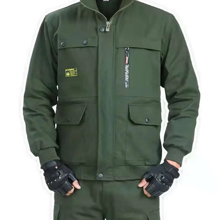 Men's work protective clothing, welding and anti scalding, construction workwear, top and pants set, labor protective clothing