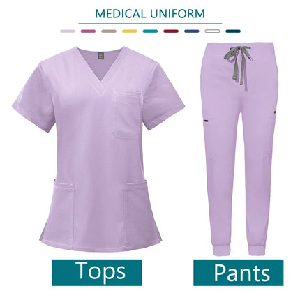 Nurse Uniform Woman Hospital Doctor Men's Medical Sweatshirt  Nursing Pants Unisex Workshop Uniforms Beauty SPA Work Clothes New-KarWorkwear