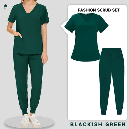 Wholesale Medical Service Scrubs Set Nurse Scrub Suit Hospital Doctor Work Clothes Surgical Uniform Multicolor Jogging Top Pants-KarWorkwear