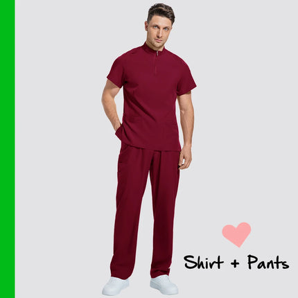 Hospital Workwear Medical Uniforms V-neck Doctor Nurse Work Clothes Surgery Scrub Set Dental Pharmacy Workwear Short Sleeve Suit