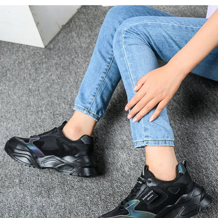 New Fashion 2024 Women's Safety Shoes Sneakers Women Anti-smash Anti-puncture Security Boots Protective Shoes Breathable-KarWorkwear