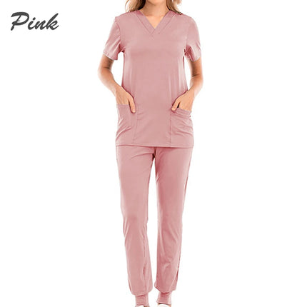 Pet Beauty Agency uniform nurse uniform medical uniform V-collar nursing frosted uniform salon SPA Women's suits suits s-KarWorkwear