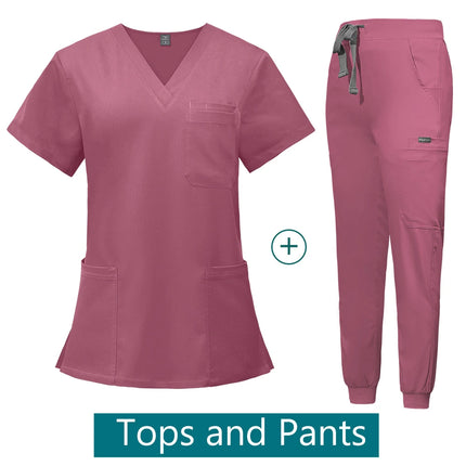 Scrubs Medical Uniforms Woman Multicolour SPA Beauty Uniform Dentist Veterinary Working Clothes Unisex Pharmacy Clinic Scrub New-KarWorkwear
