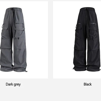 Workwear charge Men's 2025 autumn new style casual pants, loose wide-leg pants, high street American retro men's pants