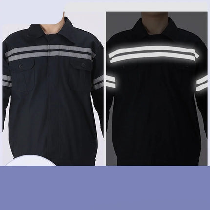 High Visibility 100% Cotton Safety Working Jacket Pants Trousers Workwear Coal Miner Welding Suit Mehanic Repairman Work Uniform-KarWorkwear