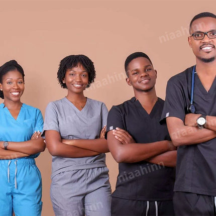 Nurse Uniform Fashionable V-neck Uniform Set Mens Scrub Medical Scrub Women Pet Shop Clinic Pharmacy Workwear Beautician Uniform