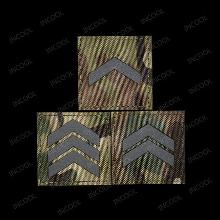 UK Flag IR Reflective Embroidered Patches Appliqued Uniform Rank Shoulder Armband MP MED For Cap