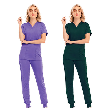 Pet Beauty Agency uniform nurse uniform medical uniform V-collar nursing frosted uniform salon SPA Women's suits suits s-KarWorkwear